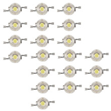 20 Pcs High Power 2 Pin 3W White LED Bead Emitters 170-190Lm 6000K