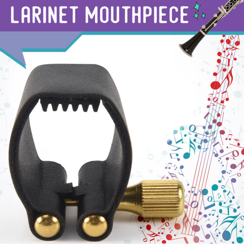 Plastic clarinets Nozzle cap with PU ligature Black 1