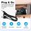 USB Cable 5.5mm / 2.1mm 5V   Jack Power Cable (Black, 102CM) 6