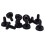 10 x Waterproof Toggle  Boot Cap Black Rubber Cover 6mm Diameter 1