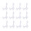 12Pcs 3 Inch Plastic Easels or Plate Holders Display Dinner Plate (Transparent) 1