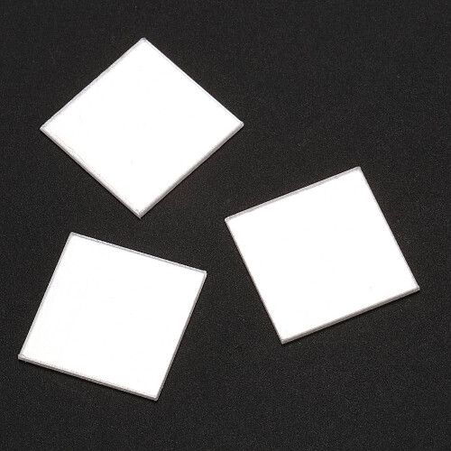 100 Piece Mirror Tile Wall Sticker 3D Decal Room Decor Stick (Silver)