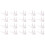 20 pcs plastic heavy wall picture frame hooks hangers 3-pin small white 1