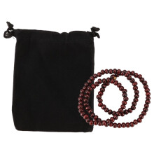 6mm Wood Bangle Bracelet Tibetan Buddhist Sandal Necklace 108pcs Bead Buddhism Prayer , Woman Red