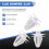 20 Stuks Auto Witte Klinknagel Deurbekleding Clips Sluiting 2
