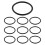 O-ring, sealing ring, 10 pieces, 45 mm x 3 mm, nitrile rubber, black 1