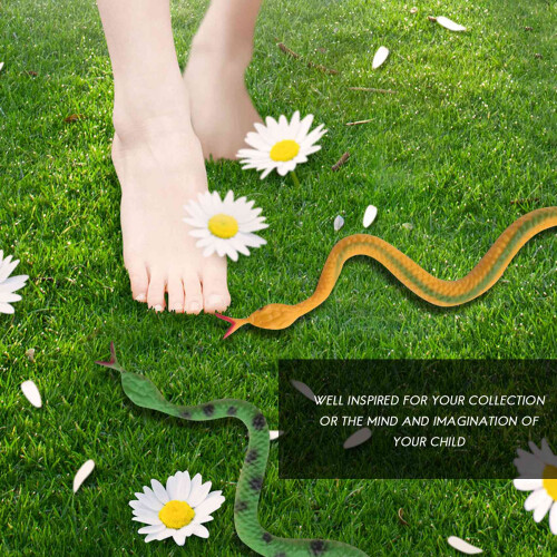 Plastic reptile animal snake model toy 12pcs multicolour
