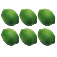 6 X Realistiskt Verklighetstroget Konstgjord Plast Lime Citron Fruktmat Falsk Heminredning