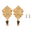 Rose Pattern Vintage Alloy Drapery Curtain Holdbacks Tieback Hooks 2Pcs (Gold) 2