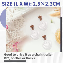 10pcs glass cork bottle glasses ampoules wool bottle pendants heart form