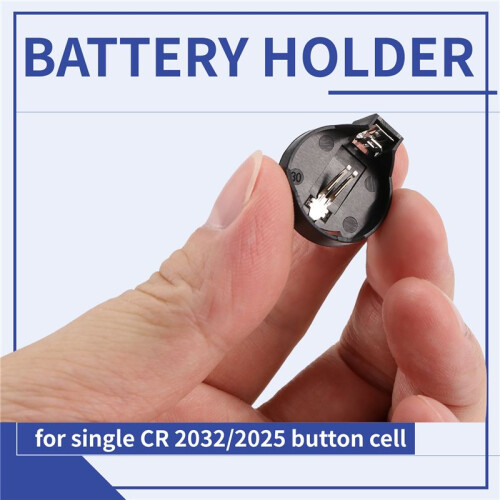 3V CR2032 CR2025 button cell battery holder adapter black 20 pieces 1