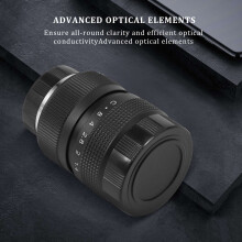 Television TV Lens/CCTV Lens for C Mount Camera 25mm F1.4 in Black