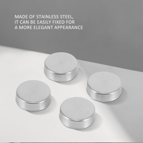 16 mm Stainless Steel Mirror Nails Screw Cap (8 Pieces) 2