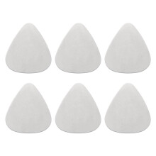 6x Stainless Steel Guitar Picks - Silver