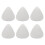 6x Stainless Steel Guitar Picks - Silver 1