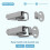 Cabinet Silver Tone Spring Loaded Toggle   Hasp 4 pcs 3