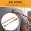 Brown Plastic Handle Back Scratch helper Massager 48 cm 2
