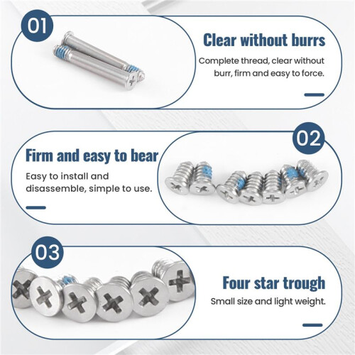 Screws set for  +  Pro Unibody bottom cover 13", 15", 17"