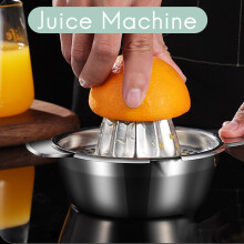 Stainless Steel Juice Reamer Glass Manual Juicer Orange Lemon Lime Squeezer
