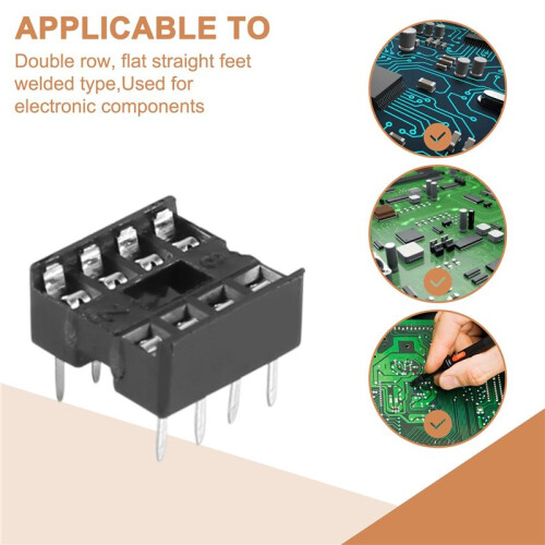 20 x 8 Pin 2.54mm Pitch IC Sockets Solder Type Adaptor 1