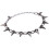 Collier/Choker gothique de rivets punk en metal de perles 1
