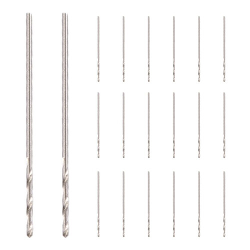 20 Pcs 30mm Long 0.8mm Dia Micro HSS Twist Drill Bit