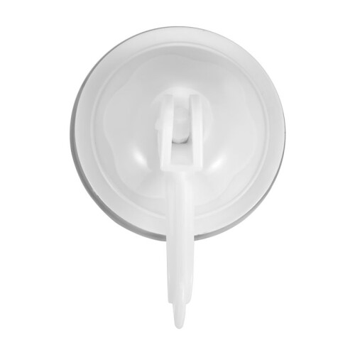 Household Wardrobe White Plastic 7cm Dia Suction Cup Single Hook Wall Hangers
