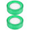 Plastique vert 7cm Dia Eponge doigt mouille argent Caissier 2 Pcs 1