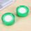 Plastique vert 7cm Dia Eponge doigt mouille argent Caissier 2 Pcs 6