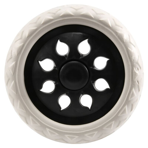 Rueda de Carrito de Compras Rueda de Espuma de Nucleo de Plastico Negro