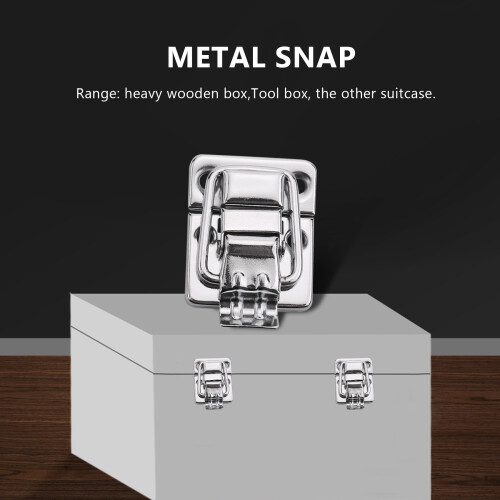 Metal snap finish Suitcase suitcase lock 30x43mm Silver 2