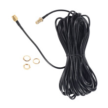 SODIAL (R) RP-SMA-Stecker auf Buchse Wifi Antennenanschluss Verlaengerungskabel 10m - Schwarz