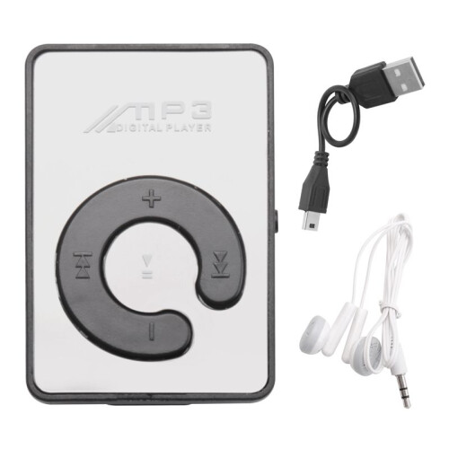 Music MP3 Player with USB Cable with Headphones Black