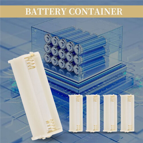 5Pcs Round 3x 1.5V AAA Battery Holder Case Box Container White 2