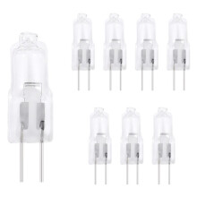 SODIAL(R) 12V 20W Ampoule halogene lumiere blanche chaude Lampe Bi-Broche Base 8 Pcs
