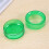 Plastique vert 7cm Dia Eponge doigt mouille argent Caissier 2 Pcs 7