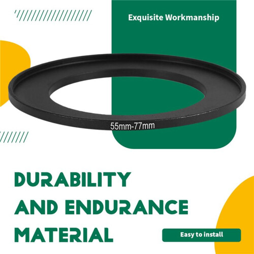 Metal 55mm-77mm Camera Step  Filter Ring Adapter 55-77 2