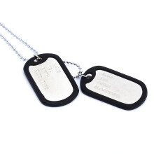 Necklace chain pendant 2 plate identity Dog Tag alloy fashion men
