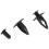 6mm Hole Dia Black Plastic Rivets Fastener  Bumper Push 30pcs 6
