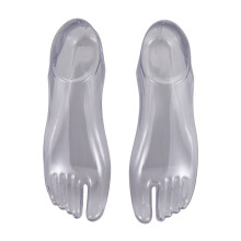 1 Par Modelo de pie de estilo tanga de maniqui de pie femenino para sandalias zapato calcetin Exhibicion de joyerias - Claro