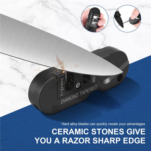 Portable  Knife Multifunction Sharpener, Steel Outdoor EDC  Tool Sharpener 2