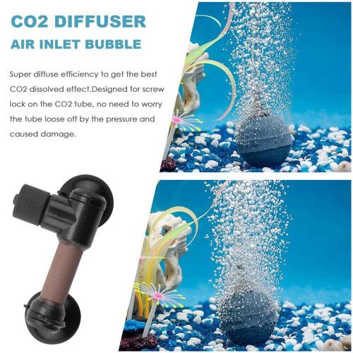 Fish Tank Plastic Aquarium CO2 Diffuser Tessellator Atomizer Dual Suction Cup 2
