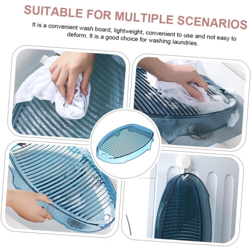 Mini Plastic Clothes Washboard NonSlip Design for Dormitory Laundry and Easy Hanging Drying 1