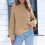Damen-Rollkragenpullover, hochgeschlossen, Strickoberteil, Acryl-Winterpullover, Bündchen, Langarmpullover, einfarbig, Größen S-2XL 4
