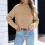 Damen-Rollkragenpullover, hochgeschlossen, Strickoberteil, Acryl-Winterpullover, Bündchen, Langarmpullover, einfarbig, Größen S-2XL 5