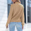 Damen-Rollkragenpullover, hochgeschlossen, Strickoberteil, Acryl-Winterpullover, Bündchen, Langarmpullover, einfarbig, Größen S-2XL 6