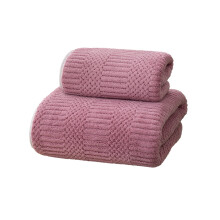 Serviettes de bain Elainilye, lot de 2 (1 serviette de bain + 1 serviette pour les mains), douces, absorbantes, à séchage rapide, violettes –