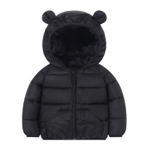 Winterjacken für Mädchen, Kleinkinder, Jungen und Mädchen, bedruckt, Fleece-gefüttert, Kapuzenmantel mit Reißverschluss und Tasche, Größe