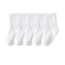 Kids' athletic cushioned ankle socks 5 pairs
