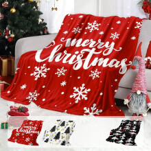 Couverture de Noël/Halloween en flanelle imprimée, jeté de Noël décontracté, couverture pour enfants, coffret cadeau pour les fêtes, 69 x 99